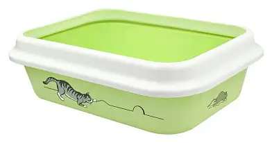 ZOOexpress туалет "Leader" для кошек с рамкой и рисунком 